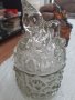  Джудже -стъклена   ретро захарница,бомбониера, снимка 1 - Декорация за дома - 40096028