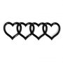 Емблема за Audi / Ауди четири сърца - Black, снимка 2