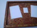 Старинна рамка за снимки ръчно изработена от сламки, снимка 7