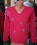 Пухкава цикламена блуза, снимка 1 - Блузи с дълъг ръкав и пуловери - 38739841