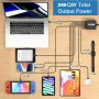 Зарядно устройство / Станция за бързо зареждане, Преносимо, 240W GaN 8 порта QC2.0, QC3.0, PD, PD 3., снимка 5