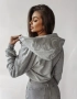 🧥 Дамски суичър с качулка и цип – Сив  | STBoutique 💎 , снимка 3