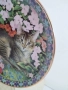 Декоративна чиния- Cats Among the Flowers , снимка 3