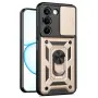 За Realme C100 5G / C83 5G Удароустойчив TPU PC Калъф с Въртяща Стойка, Плъзгащо Капаче за Камерата , снимка 4