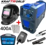 Инверторен Електрожен 400А KraftWorld + Соларна Маска – с Дисплей, Куфар, Кабели, Маска, Чукче, снимка 1