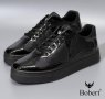 Черни кецове  Bobert  кодР306, снимка 1 - Спортно елегантни обувки - 38706018