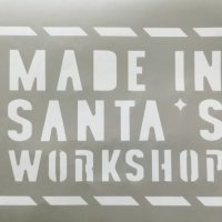 Самозалепващ шаблон Made in Santa's workshop S043 скрапбук декупаж, снимка 1 - Други - 42113239