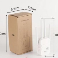 Wireless Repeater WIFI Signal Booster Amplifier Wi-Fi Long Range Extender 4x Antennas 20 dBm (EiRP), снимка 14 - Рутери - 44325894