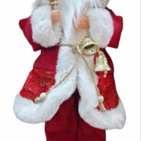 Декоративен Дядо Коледа със светеща факла и камбанки, снимка 2 - Декорация за дома - 42910731