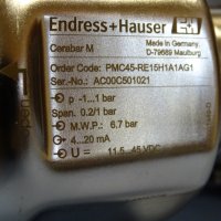 трансмитер за налягане ENDRESS+HAUSER Cerabar M PMC45 Pressure Transmitter, снимка 3 - Резервни части за машини - 35136358
