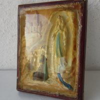 Молитва икона много стара фигура фигури релеф 16х12 см, снимка 10 - Други - 32051480