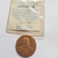Позлатена юбилейна монета на Kaiser Wilhelm I, снимка 8 - Нумизматика и бонистика - 33958546
