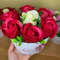 Кашпи със седем сапунени рози , снимка 6 - Други стоки за дома - 39317767