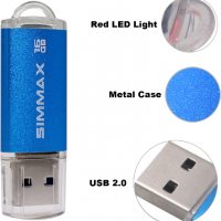 SIMMAX 16GB USB 2.0 флаш устройство с LED индикатор 16GB, снимка 4 - USB Flash памети - 39259849