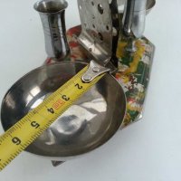 Ретро метален салфетник солница алпака , снимка 6 - Антикварни и старинни предмети - 31027702