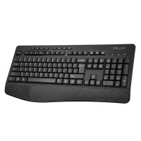 Клавиатура Безжична Мултимедийна Delux K6060G Черна US Layout, снимка 2 - Клавиатури и мишки - 39067860