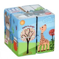 Нови! Софи жирафчето Меки кубчета за редене/ Sophie-la-giraffe Меки кубчета за редене, снимка 4 - Игри и пъзели - 31570674