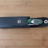 Джобно ножче 6 инструмента с виличка зелено с калъф Буковец, снимка 12 - Антикварни и старинни предмети - 44423146