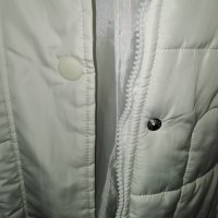Бяло дълго зимно шушляково яке, снимка 6 - Якета - 42842125