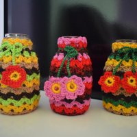 Красиви ръчно плетени вази, снимка 9 - Вази - 32188846