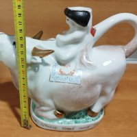 Стара порцеланова фигура, чайник, крава, 1964 г., снимка 2 - Колекции - 40762500