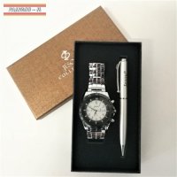 Мъжки подаръчен комплект часовник и химикал, снимка 1 - Подаръци за мъже - 35598134