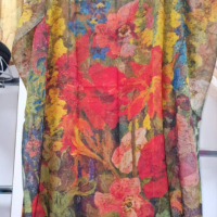 Туника-рокля за плажа в модерни цветни принтове и в свободна права кройка, универсален размер, снимка 3 - Туники - 44744088