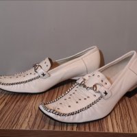 Нови кожени бели мокасини 38 номер пролетни обувки, снимка 4 - Дамски ежедневни обувки - 29214092