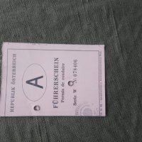 Продавам стар документ  : австрийска шофьорска книжка , снимка 1 - Други ценни предмети - 30813563
