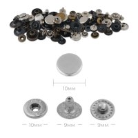 Тик-так копчета, 10мм - Пружинен тип,  - антик, никел, оксид - 10бр, снимка 2 - Други - 42493033