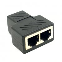 RJ45 LAN Ethernet мрежов женски сплитер конектор адаптер за докинг станции за лаптоп , снимка 4 - Мрежови адаптери - 34551982