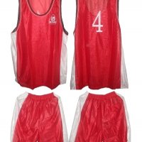 Баскетболен екип Мaxi, синьо-бяло с номера на гърба от 4 до 13. Центата е за комплект от 10 екипа., снимка 1 - Баскетбол - 31989954