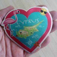 магнит Кипър с фламинго, снимка 2 - Колекции - 42776026