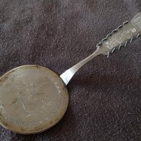 Сребърна ръчно гравирана Шведска САМИ Лапландска лъжичка, снимка 3 - Прибори за хранене, готвене и сервиране - 34271305