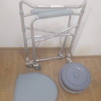 Тоалетен стол за баня и тоалет с колела алуминий с кофа и капак марка: Caremax 615L ЧИСТО НОВ!! Прил, снимка 2 - Други - 42675938