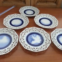 Порцеланови чинии чинийки рязан порцелан, снимка 1 - Антикварни и старинни предмети - 36919382