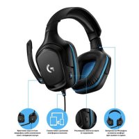 НОВО!!! Слушалки Gaming Logitech G432, Surround 7.1, Мultiplatform, Черни, снимка 2 - Слушалки и портативни колонки - 44476435