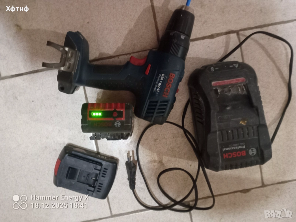 Продавам винтовер с две батерии и зарядно използван е малко но е запазен, снимка 1