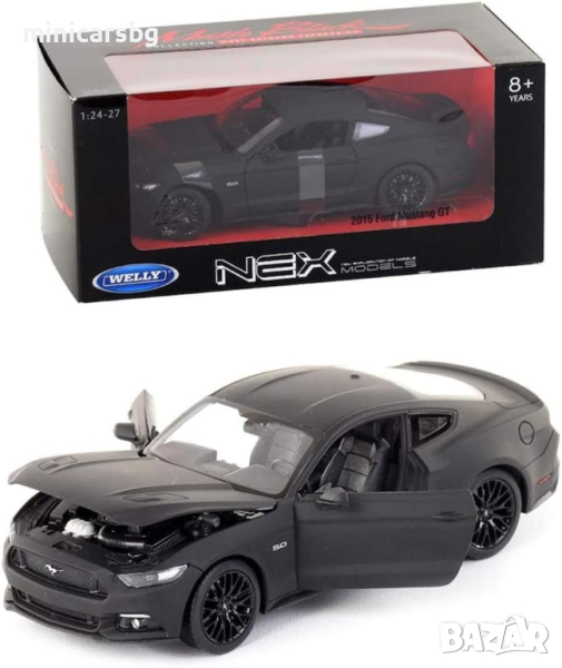 1:24 Метални колички: 2015 Ford Mustang GT (Форд Мустанг) Welly, снимка 1