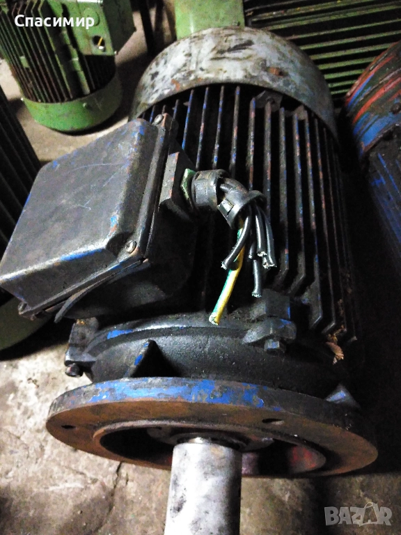 Ел двигател 22kw на 1470обр фланцов , снимка 1