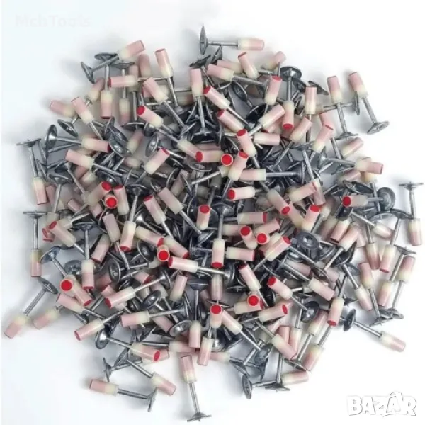 Комплект от 100 броя пирони 7,3 мм за ръчен пистолет за пирони - такер IRON512, снимка 1