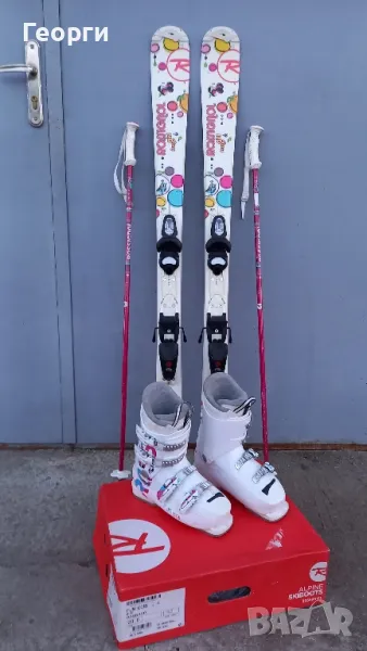Детски комплект скиRossignol-130см.+обувки Rossignol-23, снимка 1