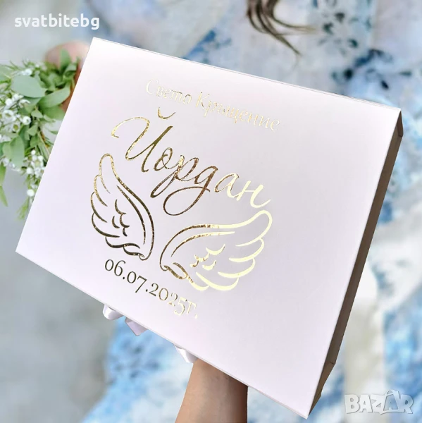 Комплекти за Кръщене, Бродирани Хавлии, Кутия за Кръщене, Кръстче Косичка, снимка 1