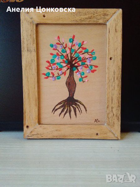 "Дървото на живота",акрил върху дърво, снимка 1