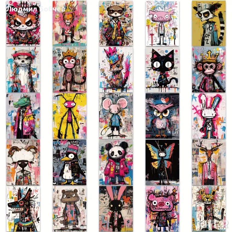 200бр. различни стикери с доста качествена изработка на принта за 20лв., снимка 1