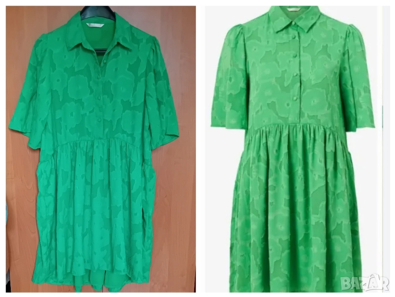 Зелена асиметрична рокля , снимка 1