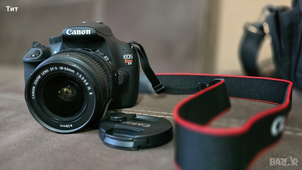 Фотоапарат Canon EOS Rebel T5 и аксесоари, снимка 1
