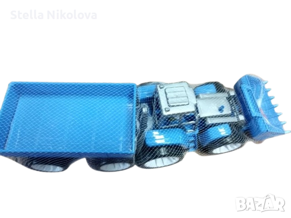 Детски трактор с фадрома и ремарке, 70 см., снимка 1