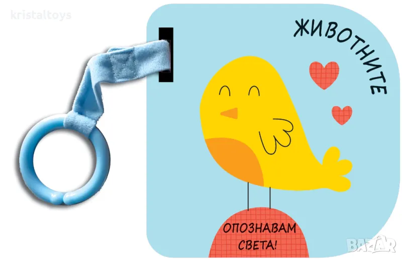 Картонена книжка Опознавам Света! Животните!, снимка 1