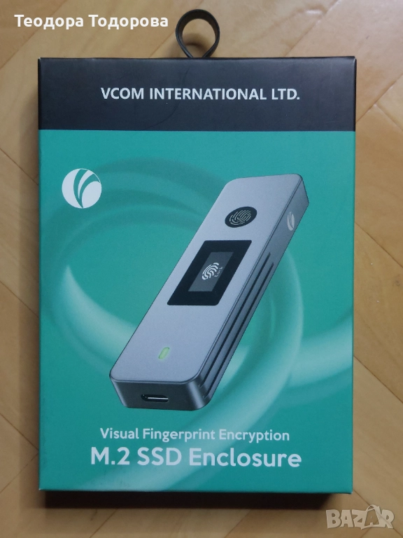 Външна кутия за диск VCom Storage - Case - M.2 NVMe/SATA M/B key - USB-C/A Gen.2 10Gbps, Fingerprint, снимка 1